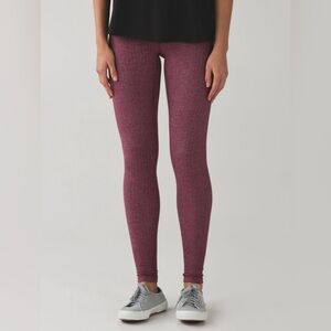 Lululemon Wunder Under Pant (Hi-Rise)
Heathered Herringbone Burgundy
